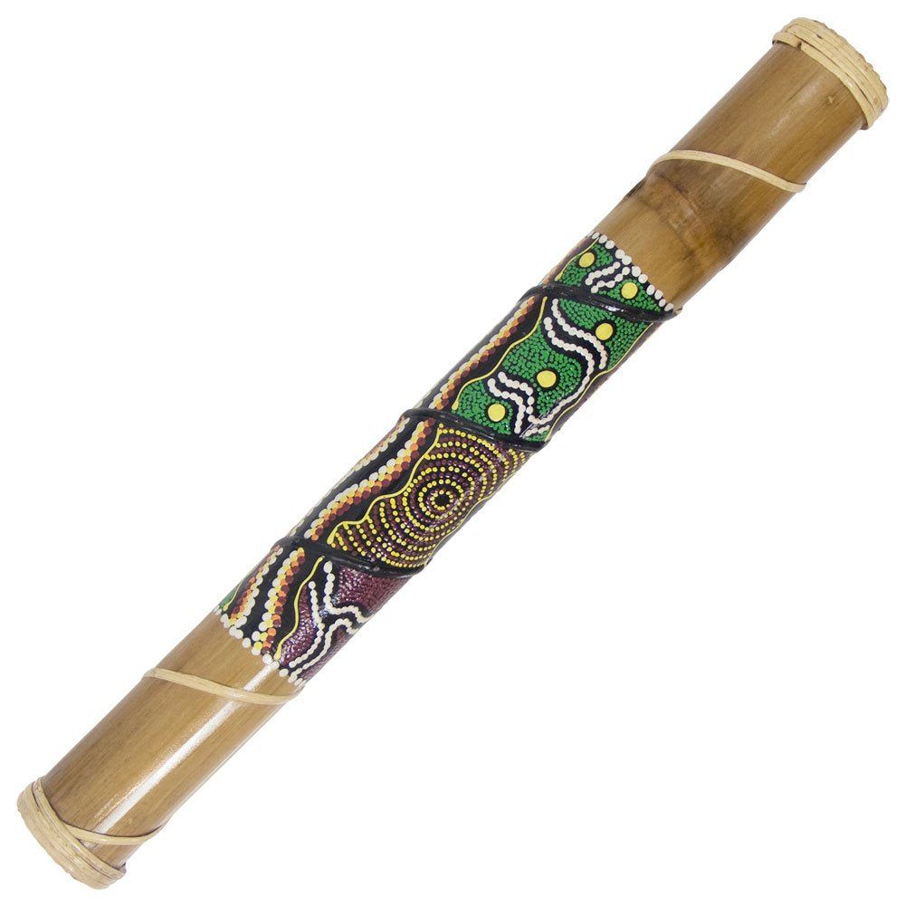 New Age Source Rain Stick Grande con puntos pintados, útil para relajación y rituales meditativos