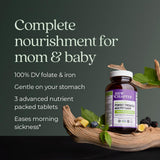 New Chapter Advanced Prenatal methylfolate formula highlights active folate for fetal development support.