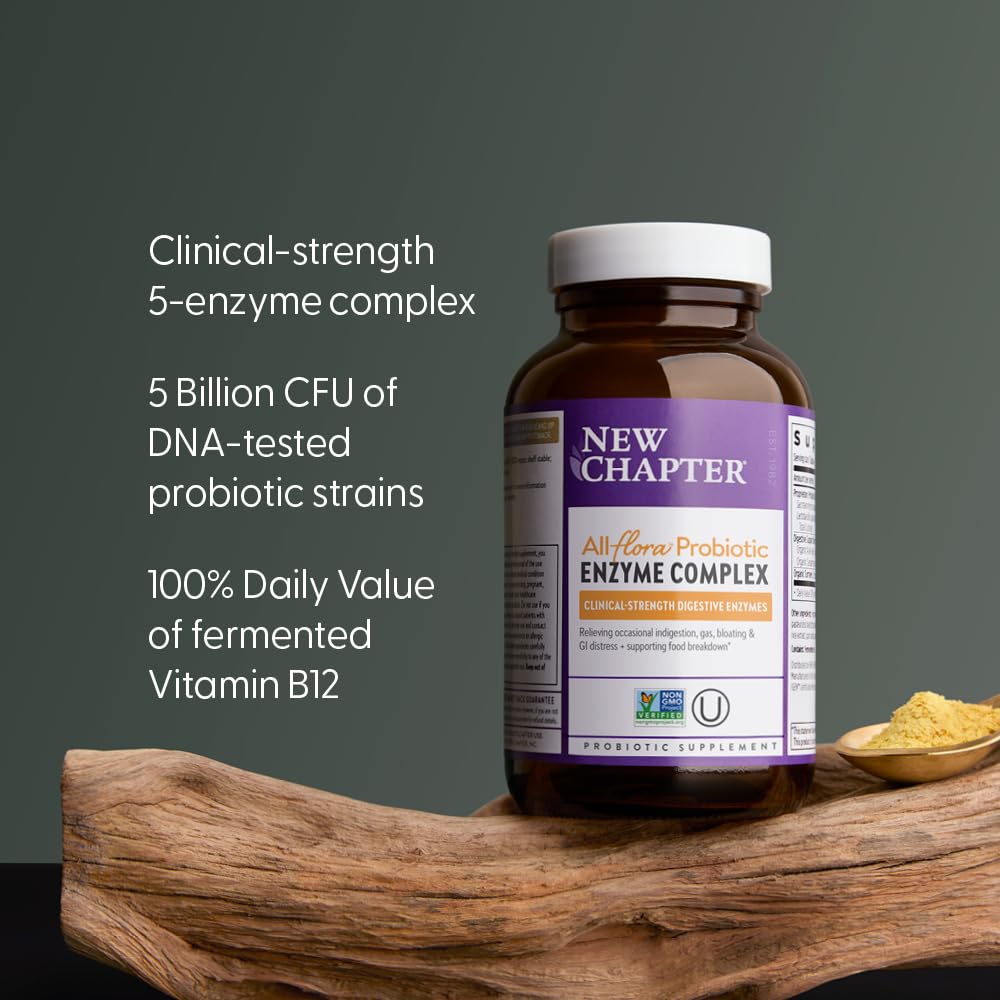 New Chapter All-Flora Enzyme Complex, probióticos 5 mil millones: favorecen la regularidad intestinal.