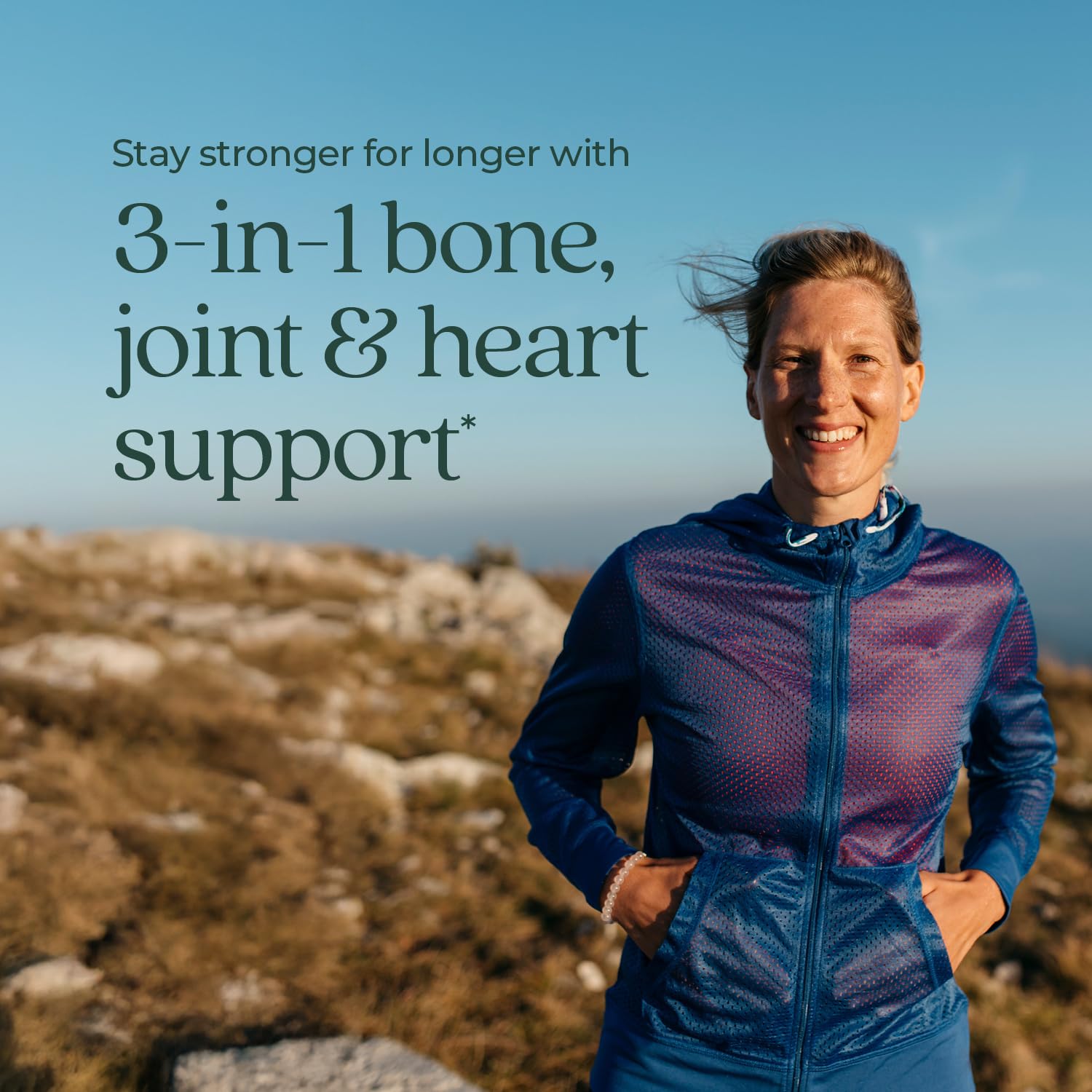 New Chapter Calcium Supplement bottle label highlighting Icelandic Red Marine Algae minerals for bone support