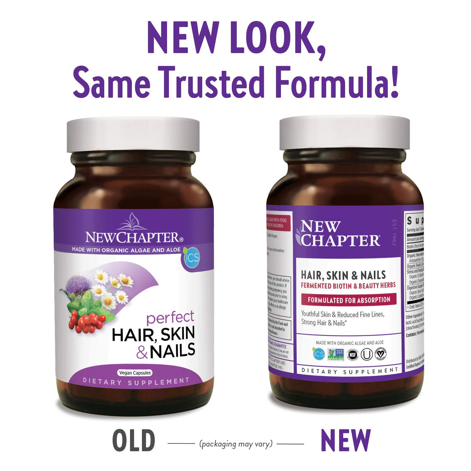 New Chapter biotina fermentada en cápsulas vegetarianas para belleza diaria