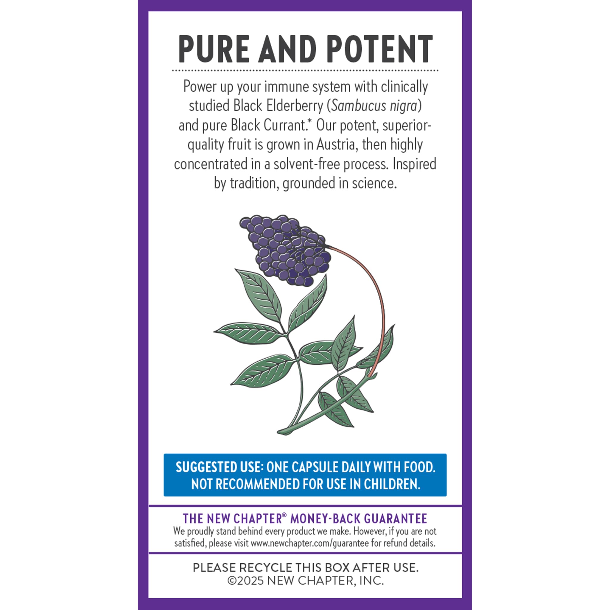 New Chapter Elderberry Force: origen sostenible en Austria, saúco de calidad para tus días