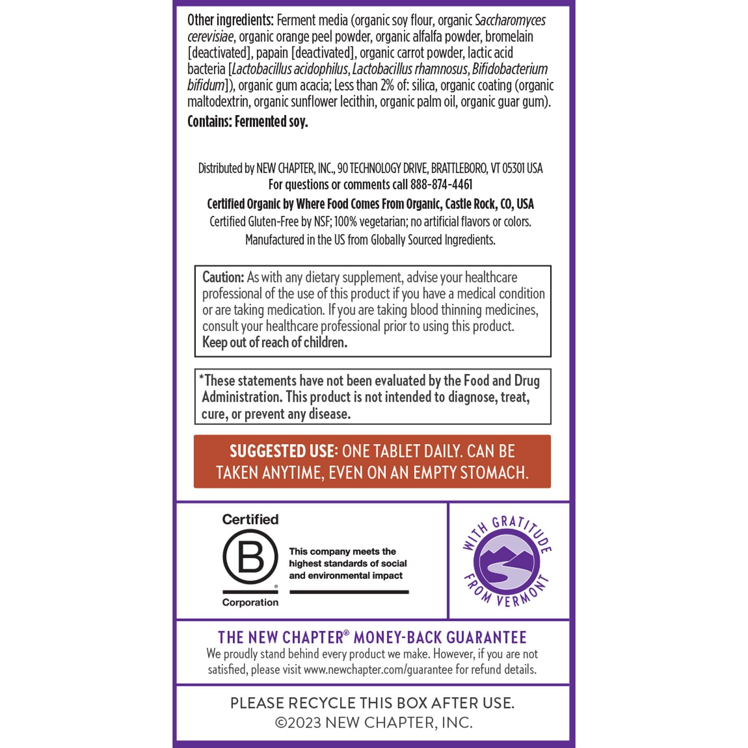 New Chapter Multivitamínico para hombres, mezcla herbolaria, apoyo al estrés y vitalidad diaria.