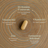 New Chapter Multivitamínico para hombres, tabletas, dosis diaria simple para cubrir deficiencias.