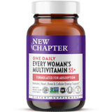 New Chapter Mujer 55+ tableta diaria para energía sostenida y bienestar.