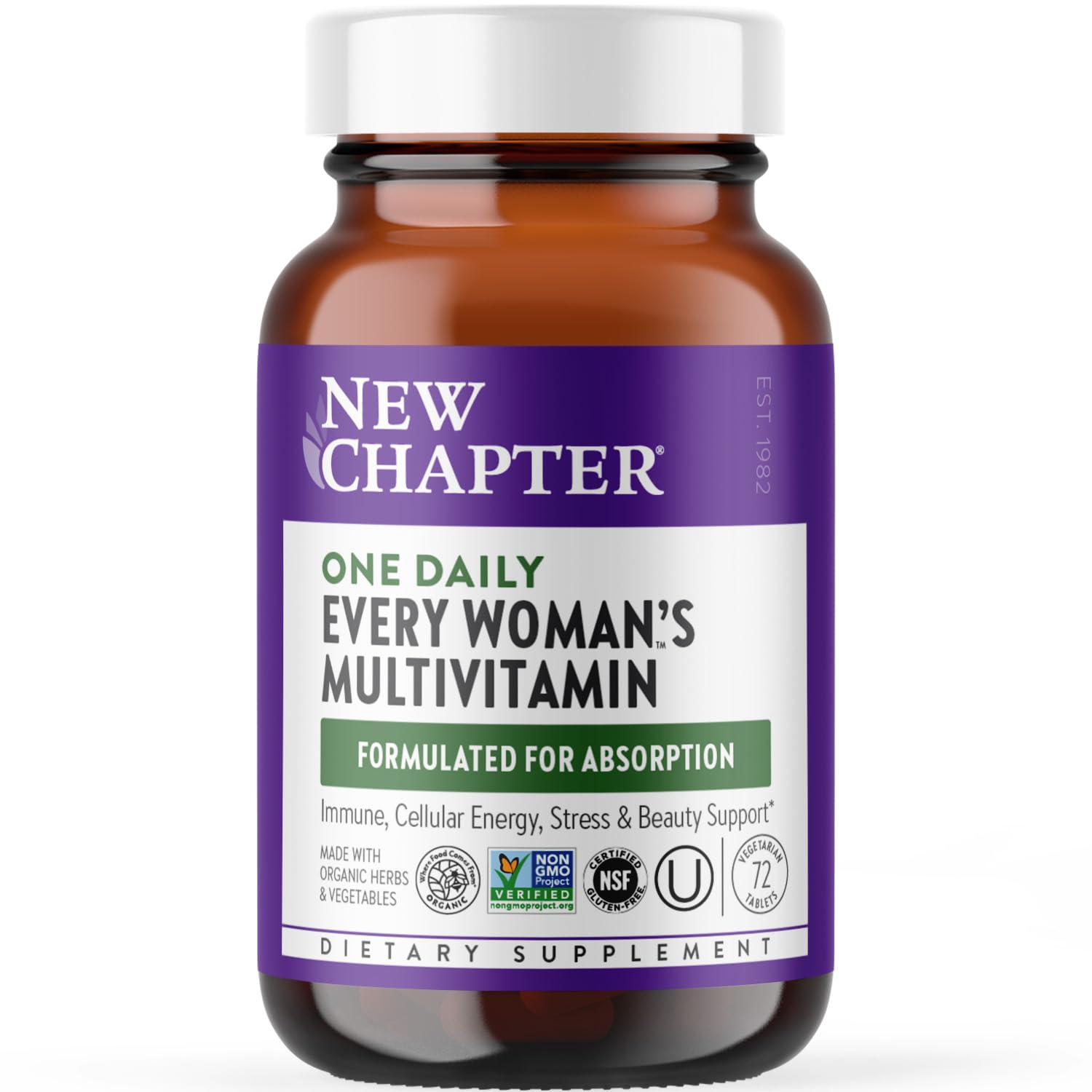 New Chapter Multivitamínico para Mujeres: dosis diaria para energía y bienestar femenino.