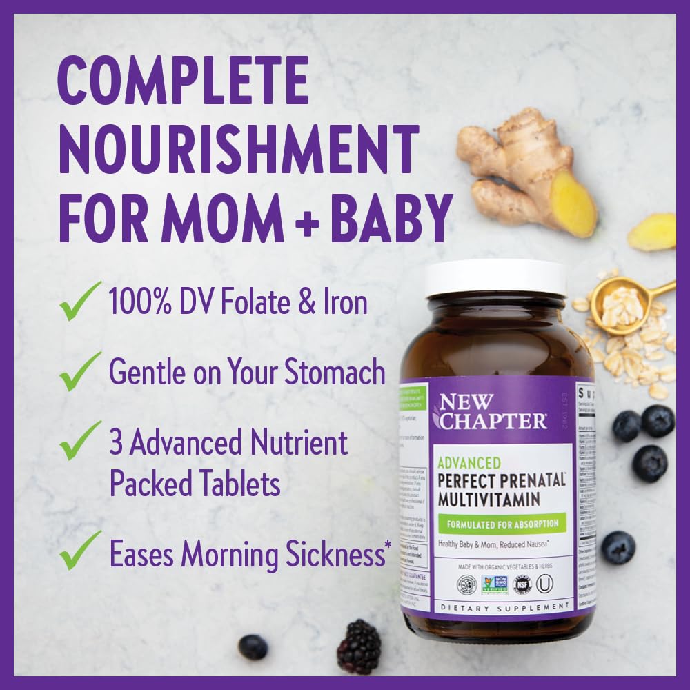 New Chapter Perfect Prenatal: cápsulas con metilfolato para folato activo