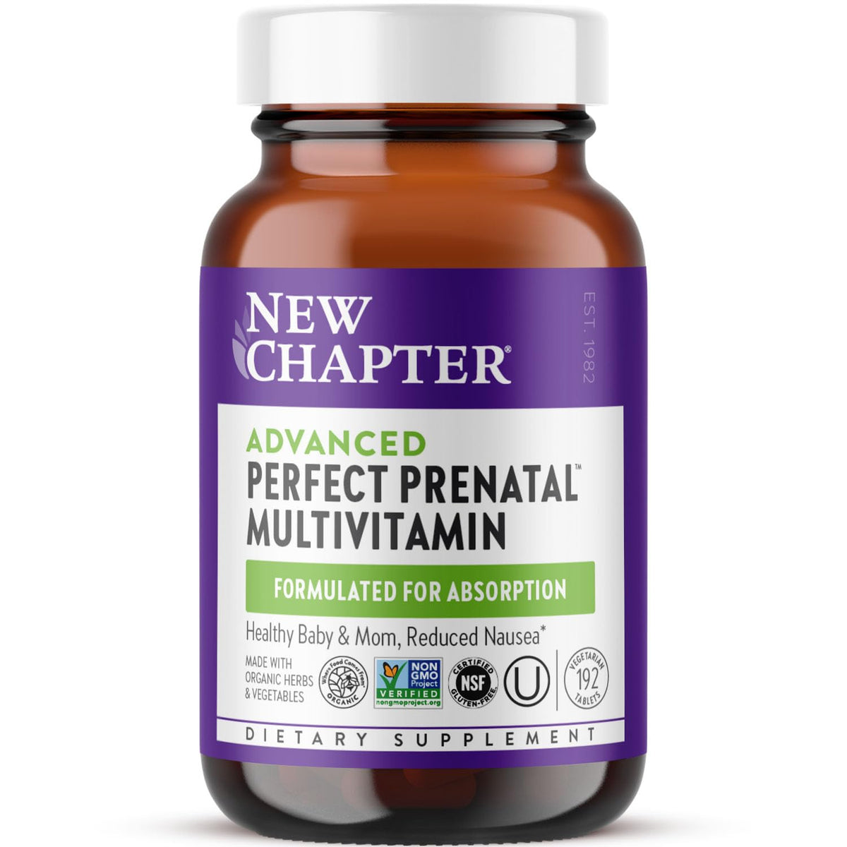 New Chapter Advanced Perfect Prenatal: empaque práctico para uso diario