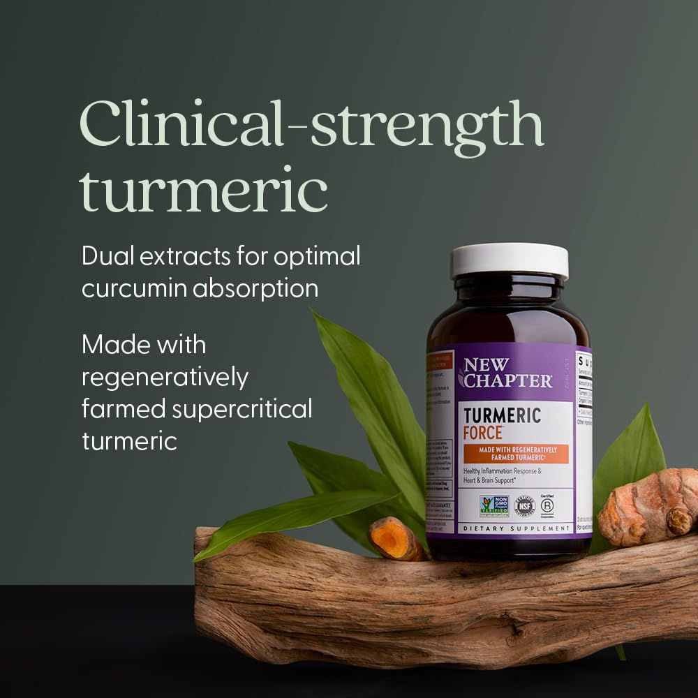 New Chapter Turmeric Force: ingredientes de cúrcuma y turmeronas de alta calidad