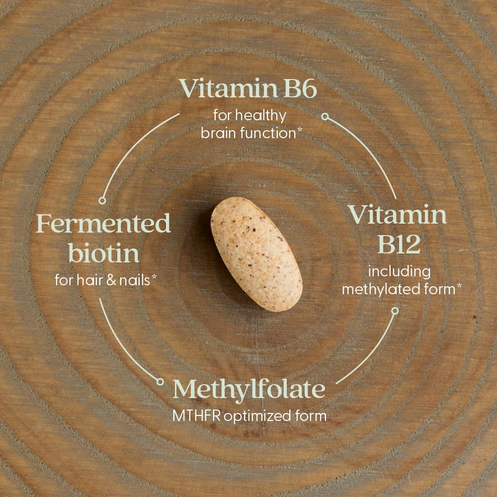 Ingredientes clave fermentados de New Chapter Vitamin B Fermentado para bienestar.