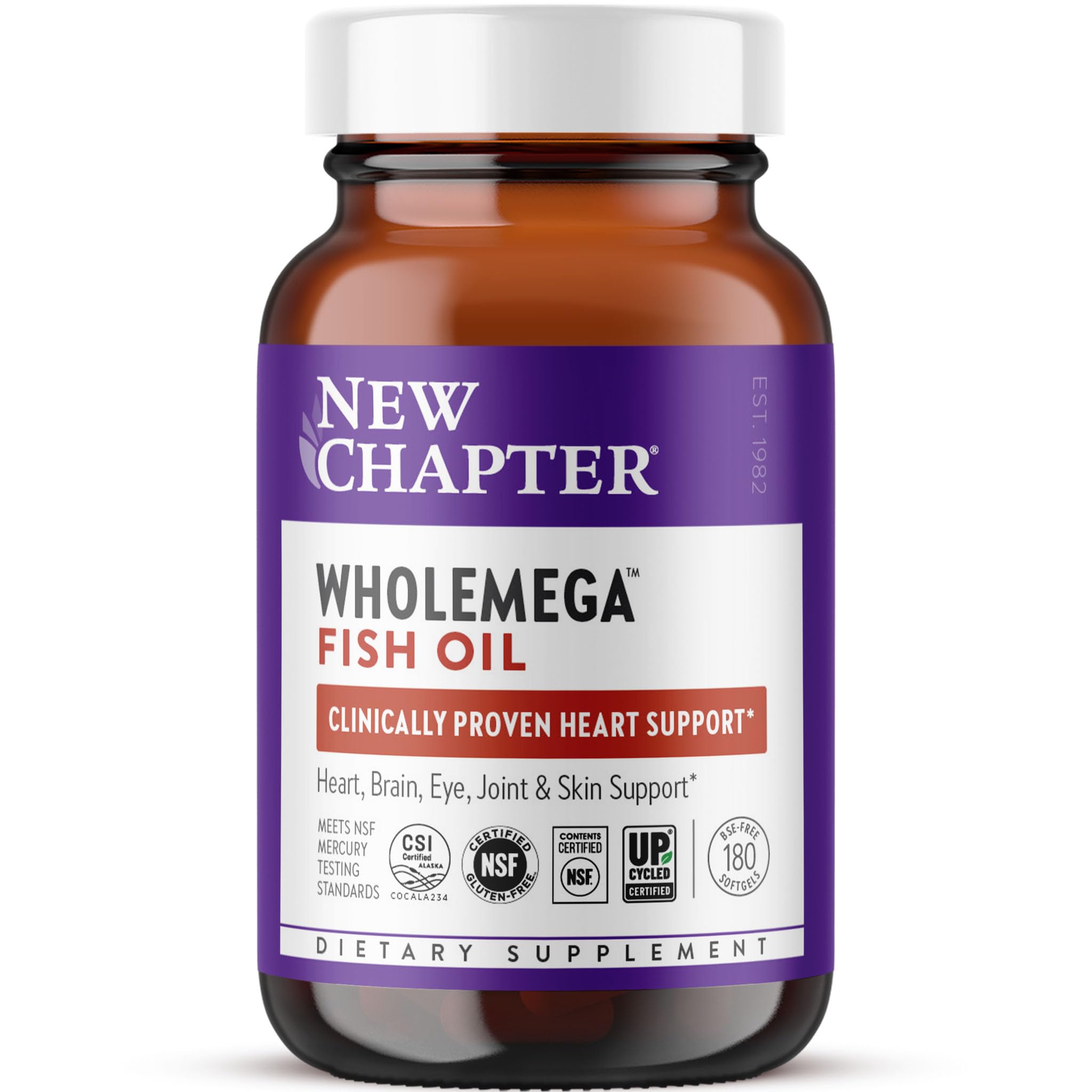 New Chapter Wholemega: botella de aceite de salmón salvaje de Alaska para uso diario