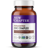 New Chapter Zinc Fermentado: tableta diaria para equilibrio mineral y absorción suave.
