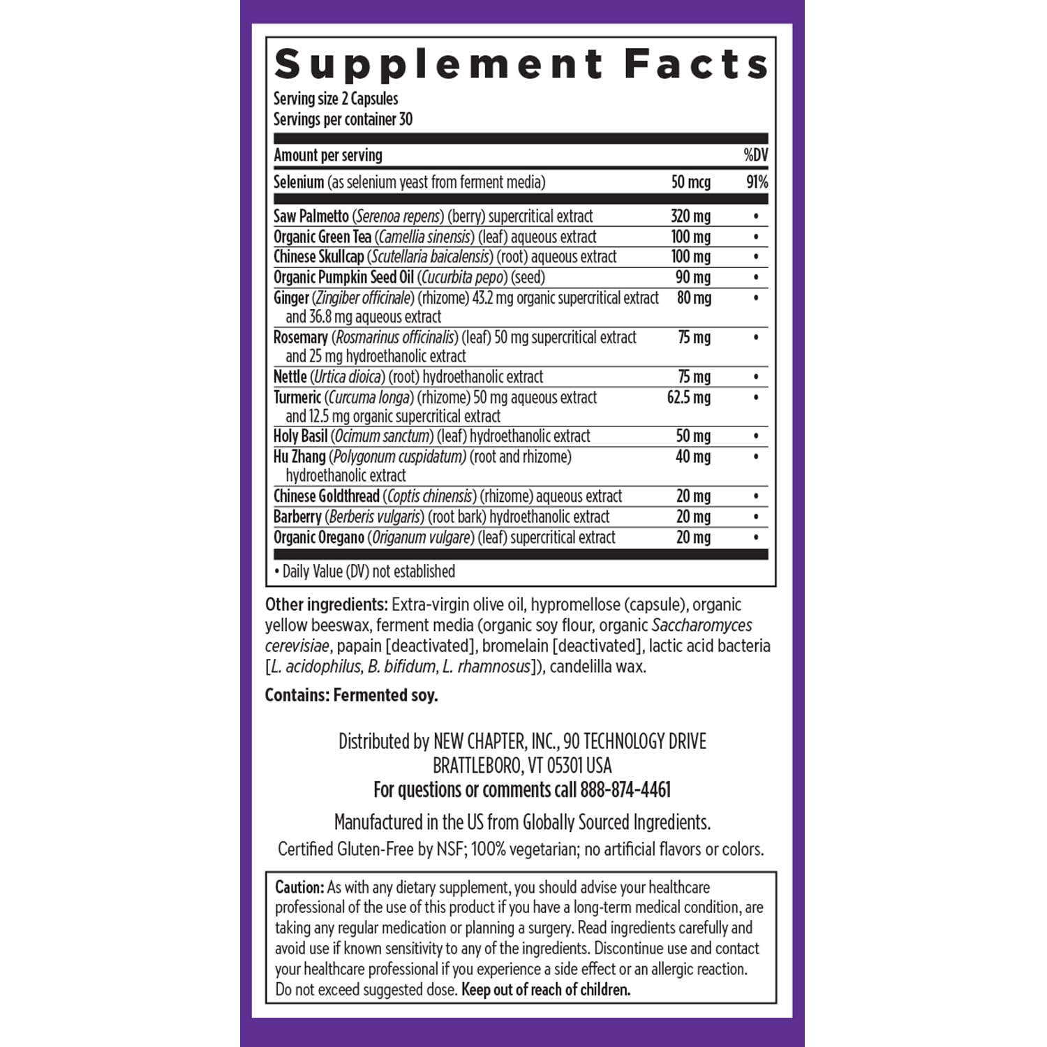 New Chapter Zyflamend Prostata, cúrcuma, hierba aromática con beneficios antioxidantes