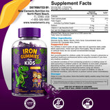 New Elements Iron Dinosaur gominolas primer plano, textura suave gracias a la pectina.
