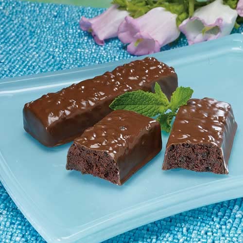 Barra Peppermint Cocoa Crunch de New Journey, textura crujiente