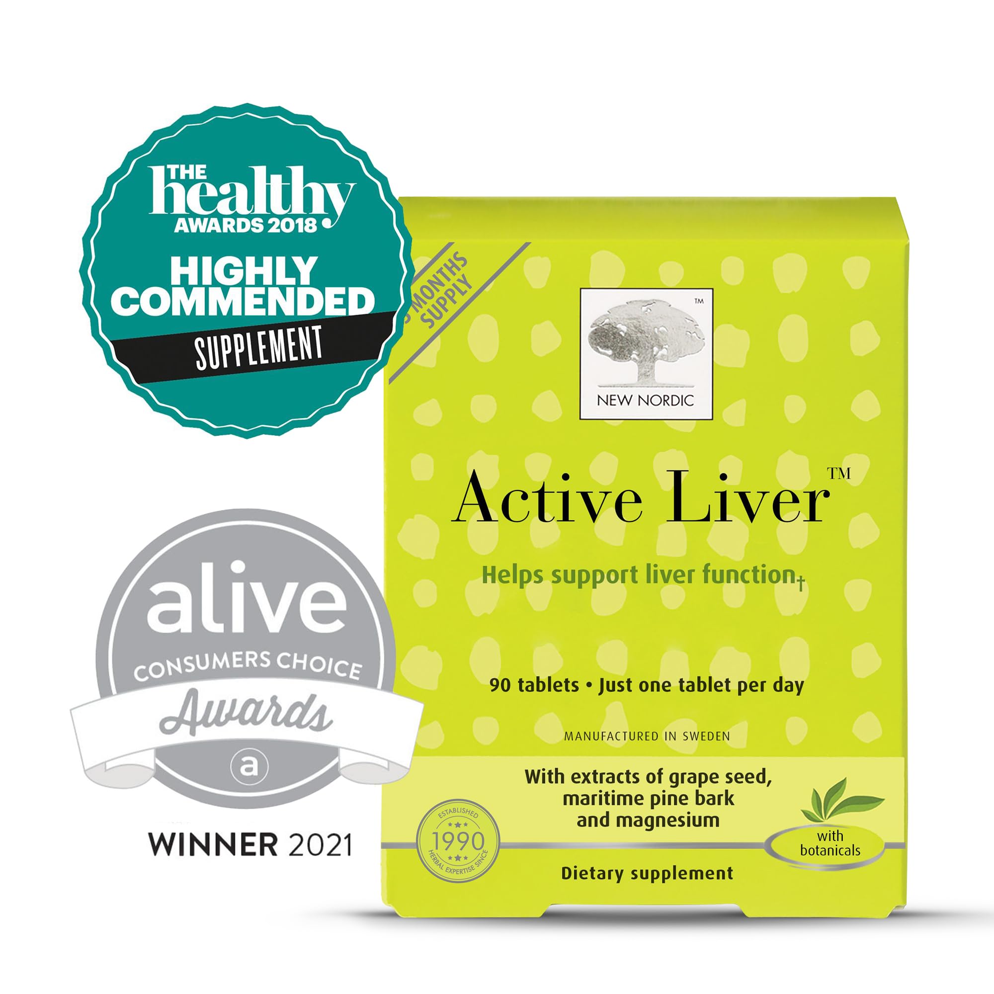 NEW NORDIC Active Liver cápsula con extracto de alcachofa, favorece la función hepática.