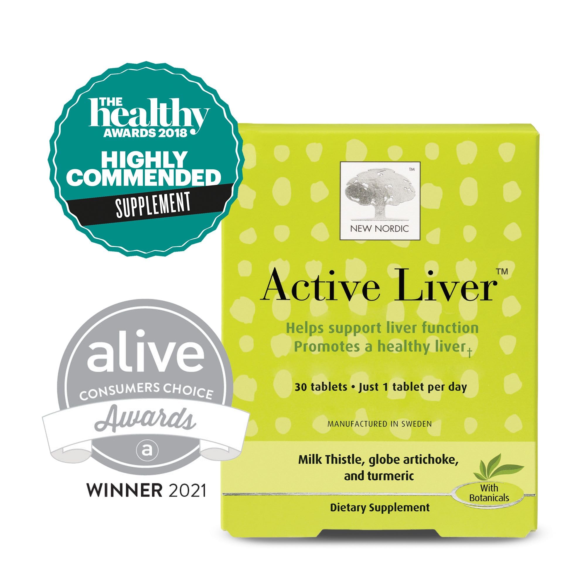 NEW NORDIC Active Liver extracto alcachofa para apoyar funciones hepáticas