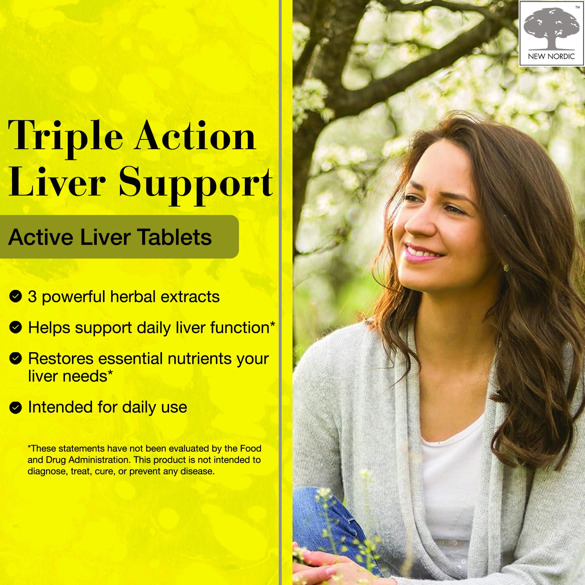 NEW NORDIC Active Liver extracto cardo mariano para salud hepática