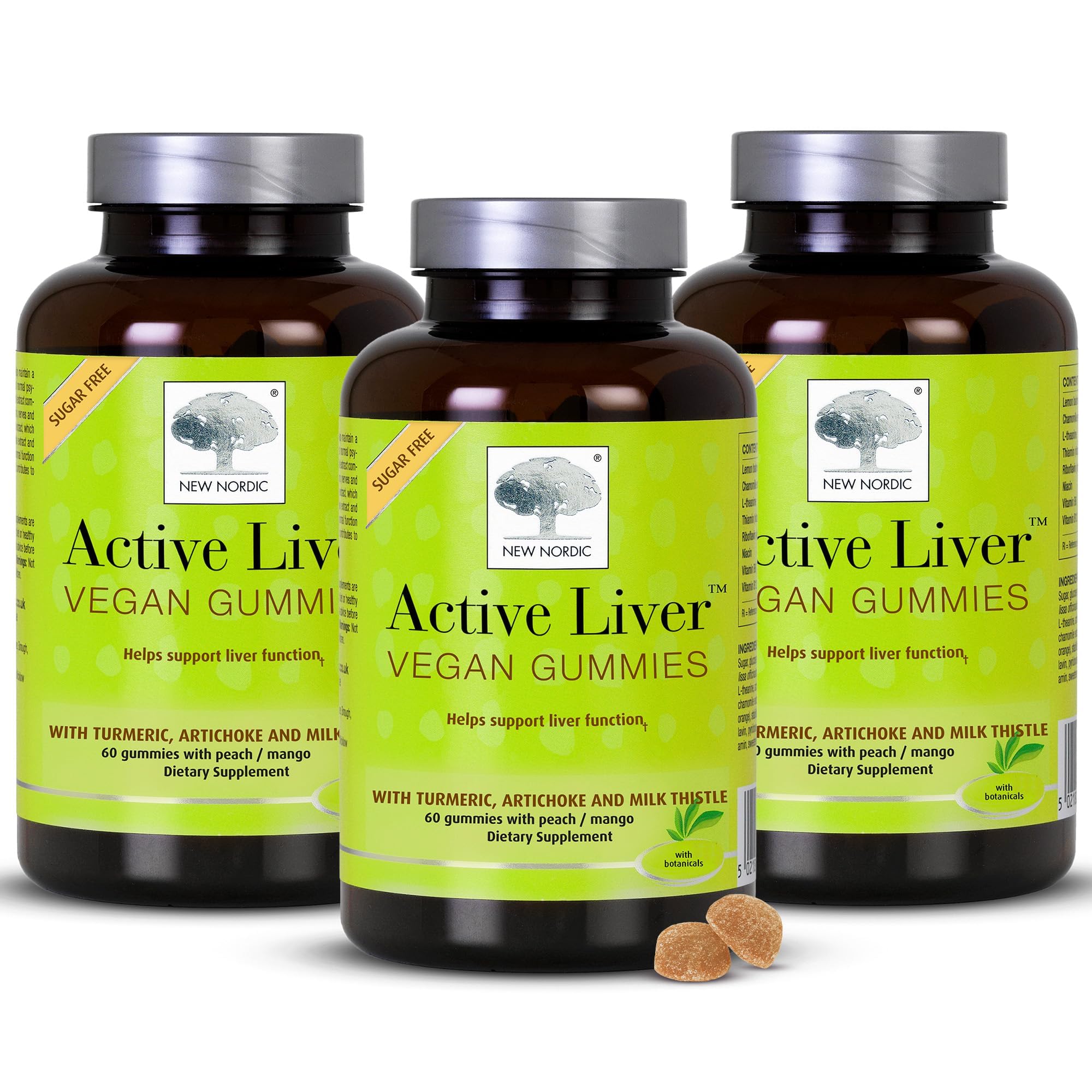 Gomitas New Nordic Active Liver en bote para apoyo diario al hígado