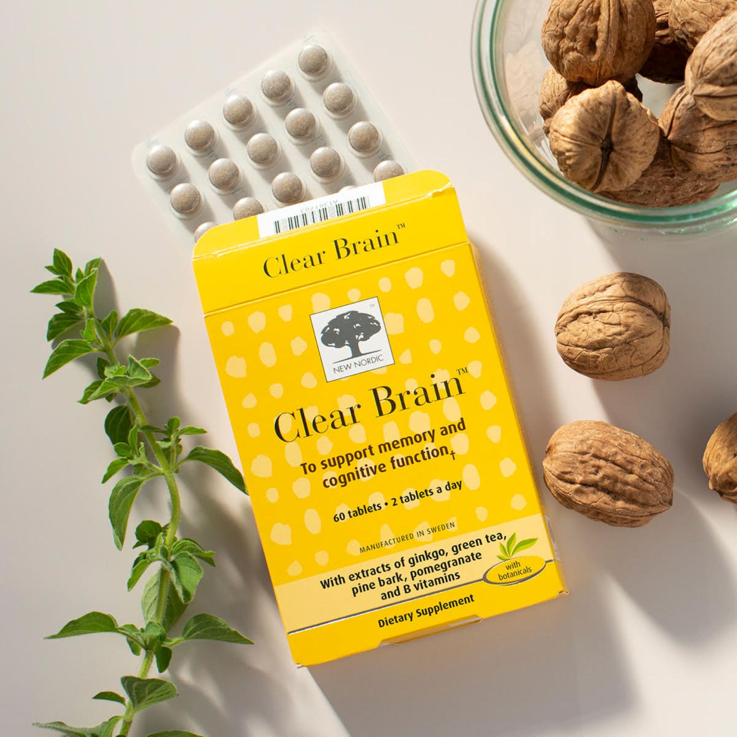Nueva Nordic Clear Brain: guía de dosis para adultos y personas mayores.