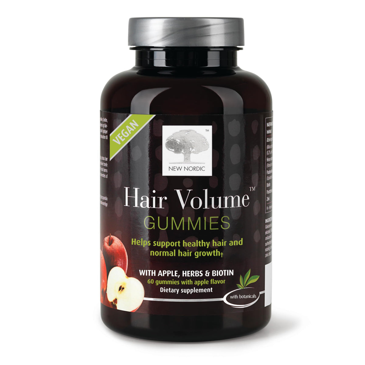 NEW NORDIC gominolas volumen cabello, botella, posible apoyo al crecimiento saludable