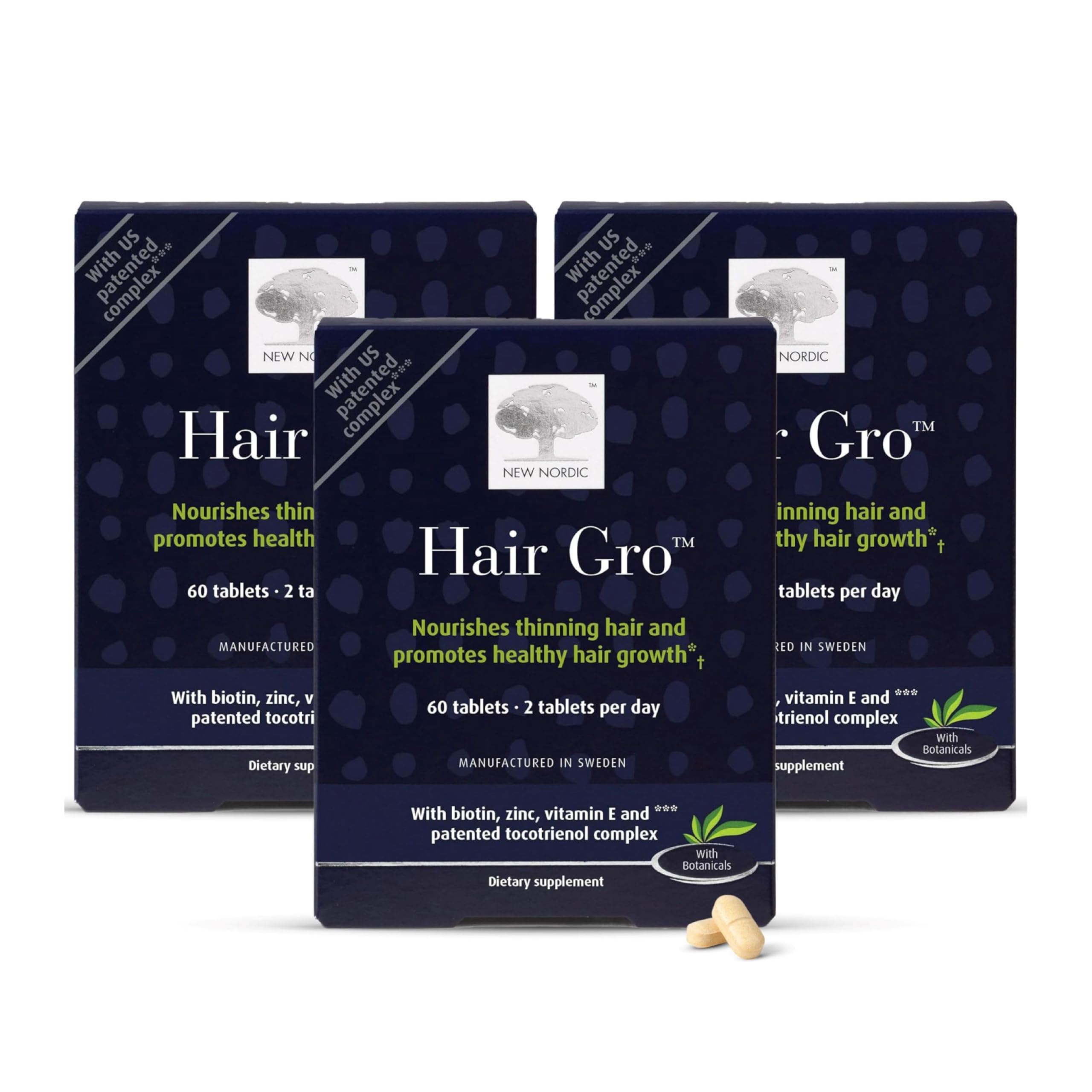 NEW NORDIC Hair GRO: botella para uso diario y cómodo.