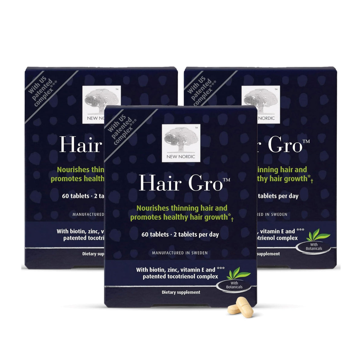 NEW NORDIC Hair GRO: botella para uso diario y cómodo.