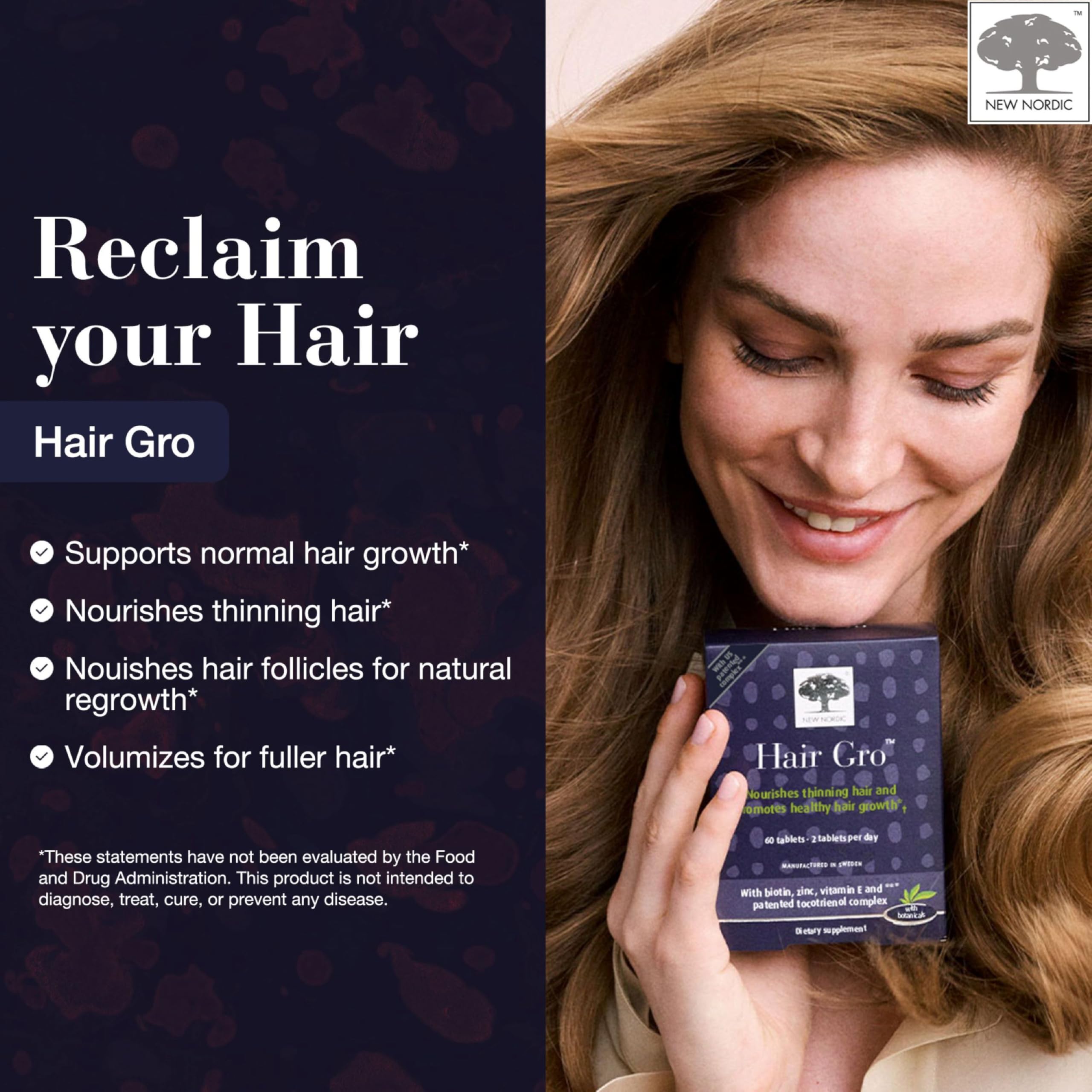 NEW NORDIC Hair GRO: cápsulas listas para apoyar el cuidado diario.