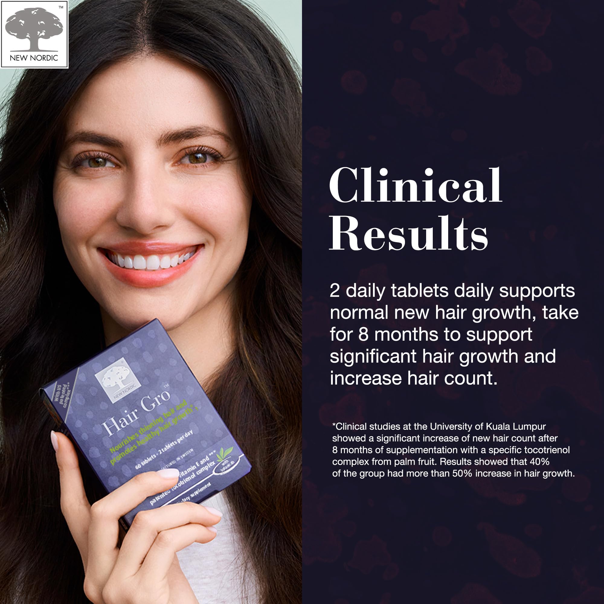 Extracto de manzana y mijo en Hair GRO, nutrición natural para el cabello.