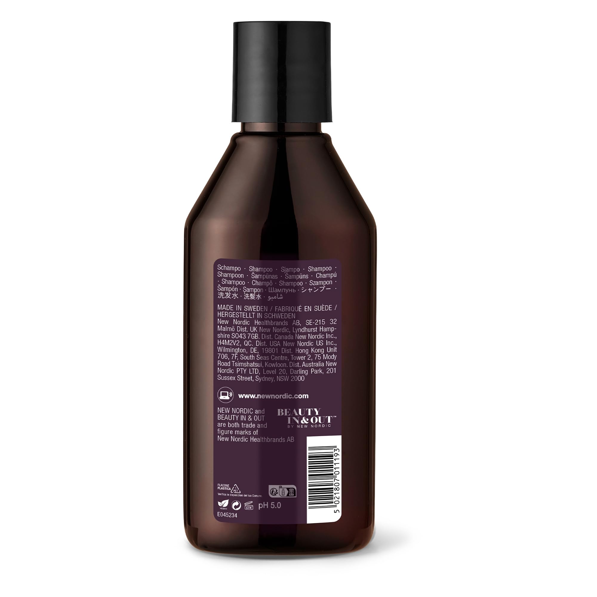 New Nordic Hair Volume recomienda aplicar sobre cabello mojado y enjuagar