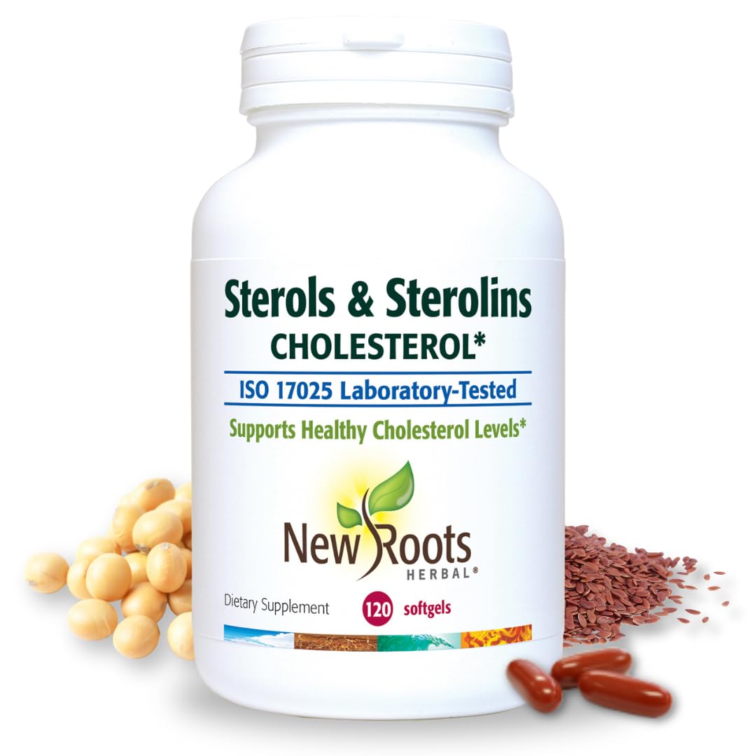 NEW ROOTS HERBAL Esteroles Esterolinos, botella vertido: apoyo suave al equilibrio del colesterol