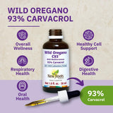 Gota de aceite de orégano NEW ROOTS HERBAL cayendo, dosificación precisa para uso diario