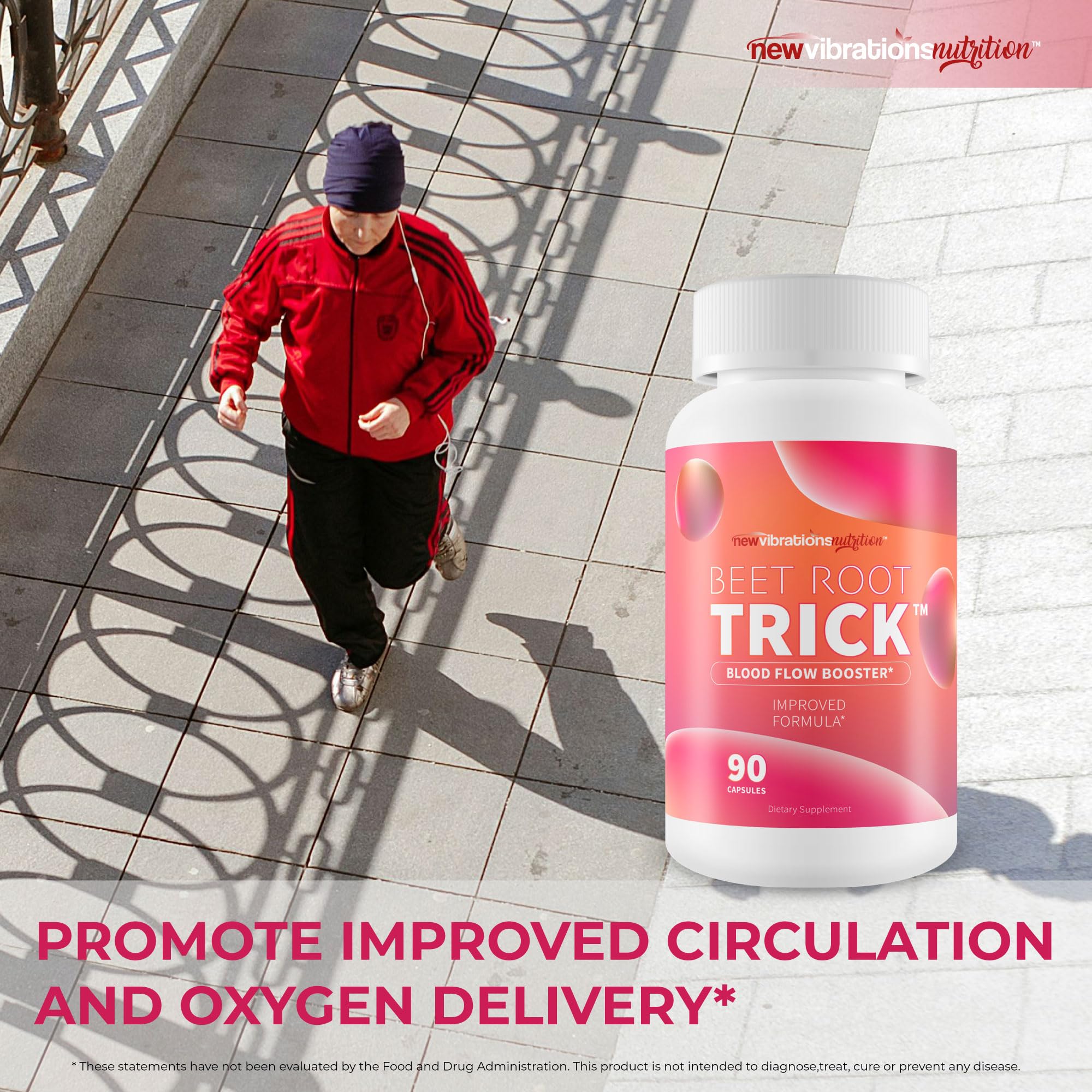 Beet Root Trick de New Vibrations Nutrition, interior de envase, mezcla equilibrada de nutrientes.