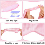 Newcotte antifaz seda rosa tamaño 20x10 cm para sueño cómodo