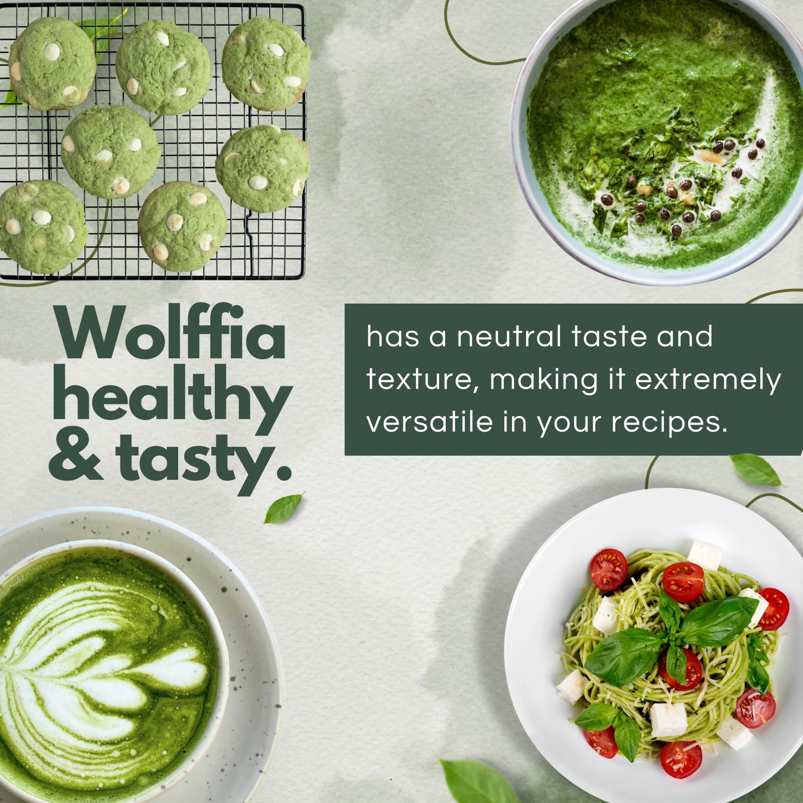 Newday Bottles Wolffia Globosa, vitamina B12 para dietas veganas.