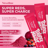 NEWELLME Balance Master mezcla batidos con sabor frutos rojos naturales.