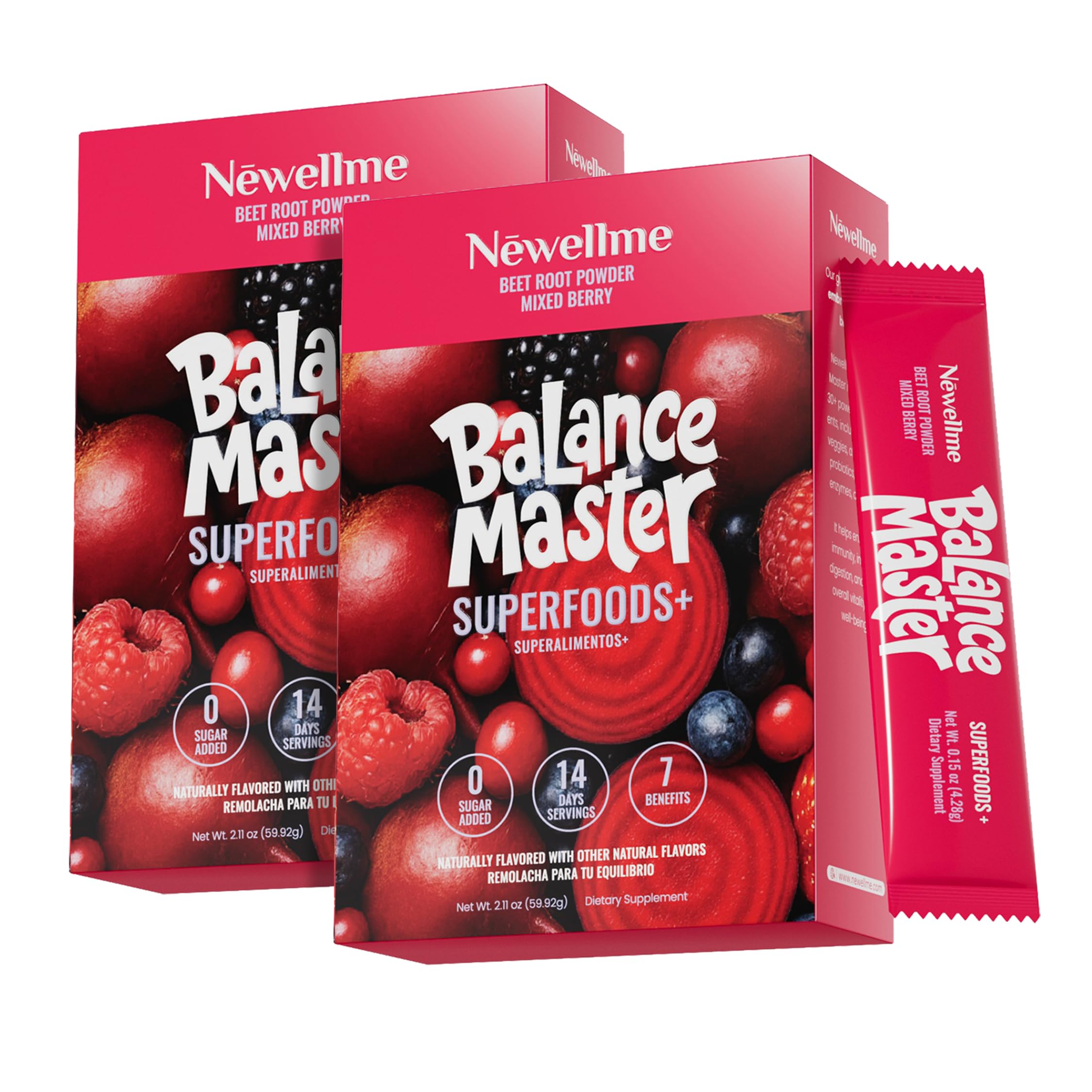 NEWELLME Balance Master polvo de remolacha orgánica para batidos.