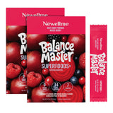 NEWELLME Organic Super Reds sachets sabor frambuesa, ideal para apoyo a la energía diaria.