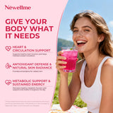 NEWELLME Organic Super Reds vaso-mezcla, bebida lista para llevar y disfrutar.