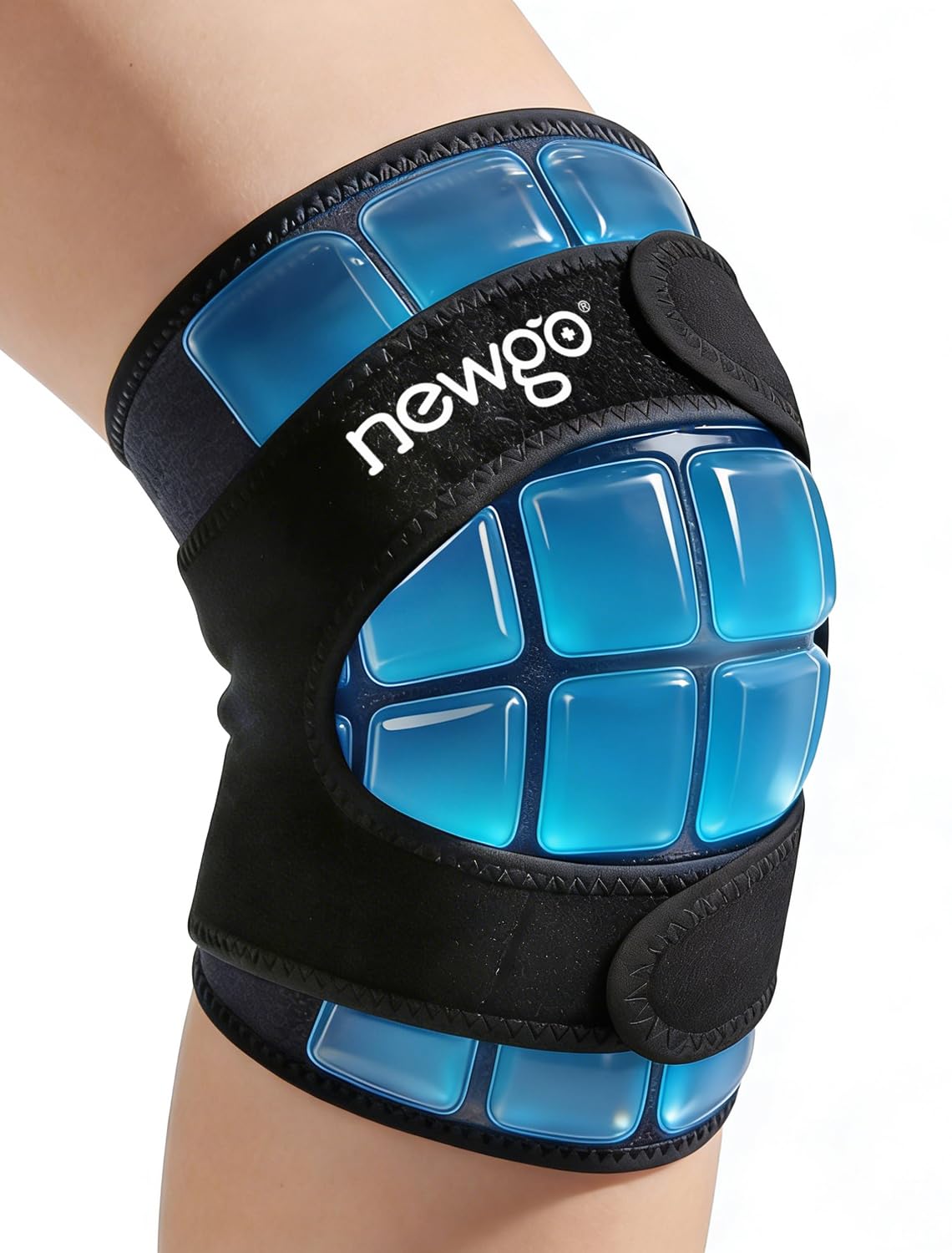 NEWGO 360 compresa hielo rodilla diseño en-y para sujeción estable durante la recuperación