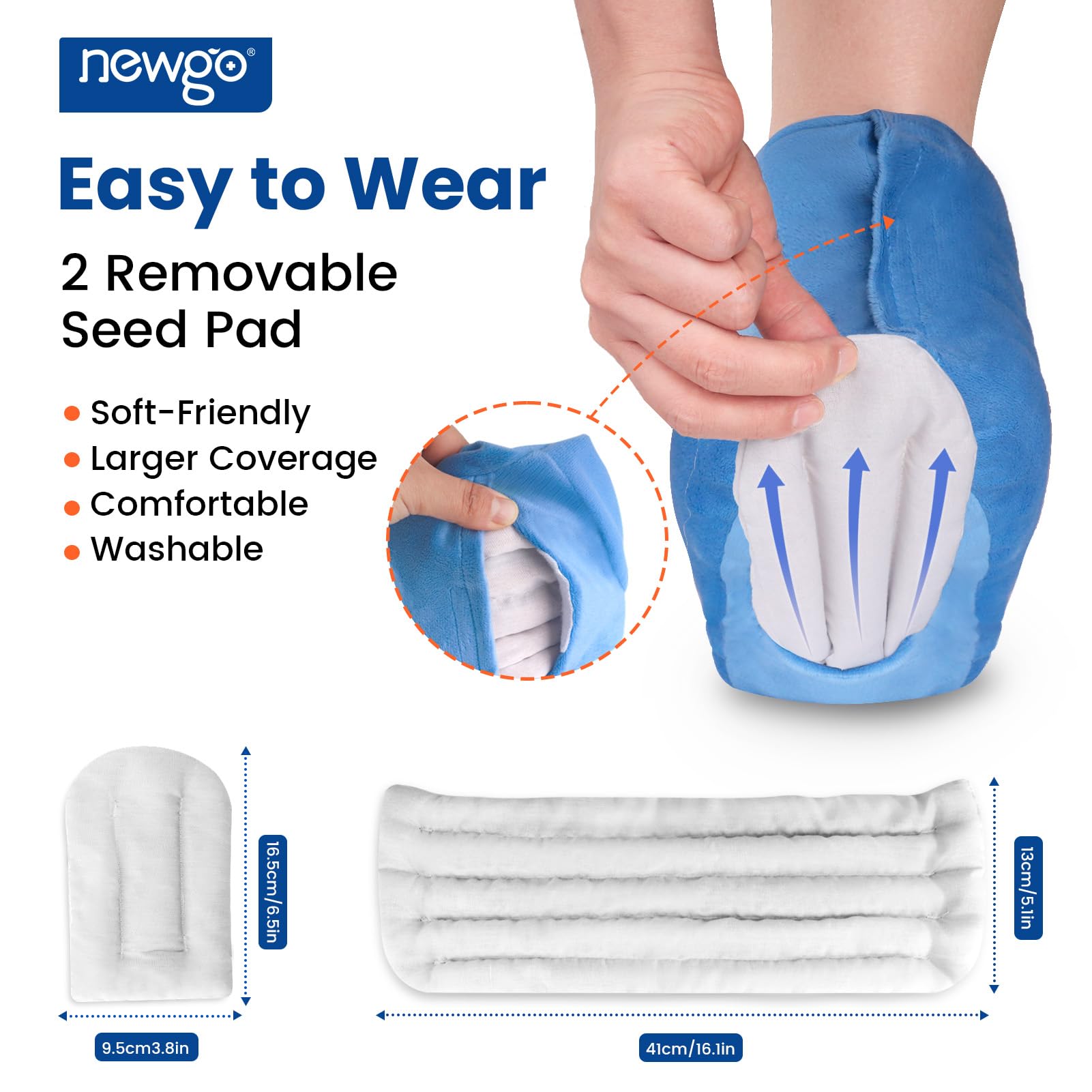 NEWGO almohadilla calentamiento tobillo-diseño segmentado calor uniforme
