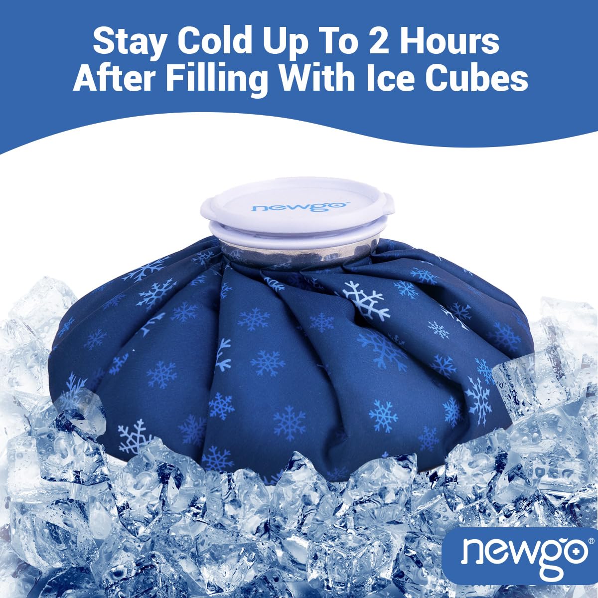 NEWGO bolsa de hielo con cierre hermético para evitar fugas durante la aplicación
