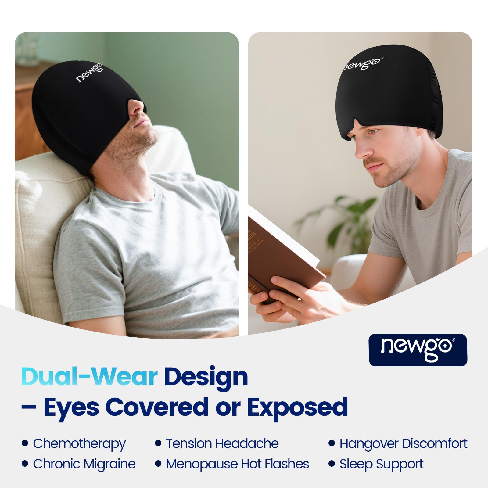 NEWGO cap talla universal: ajuste cómodo para la mayoría.