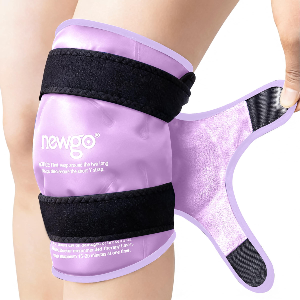 NEWGO compresa fría para rodilla con cobertura total, ideal para hinchazón.