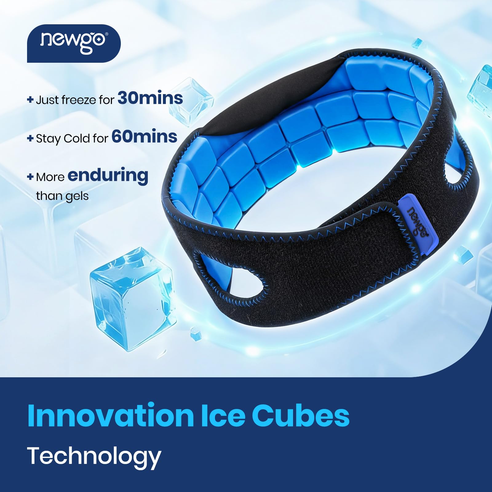 NEWGO compresa de hielo con duración de dos horas para alivio sostenido
