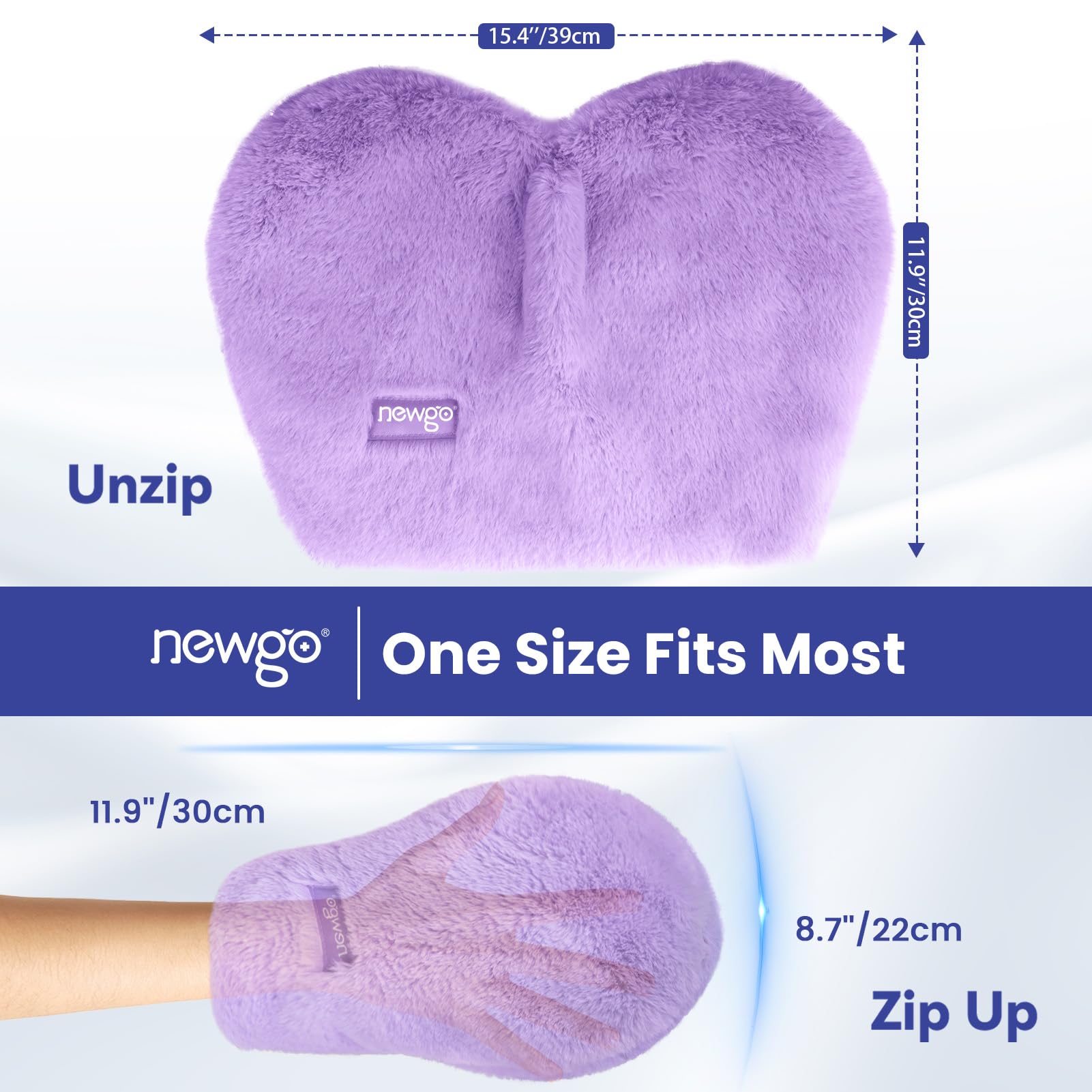 Diseño de una pieza NEWGO facilita ponerse y usar con velcro seguro.