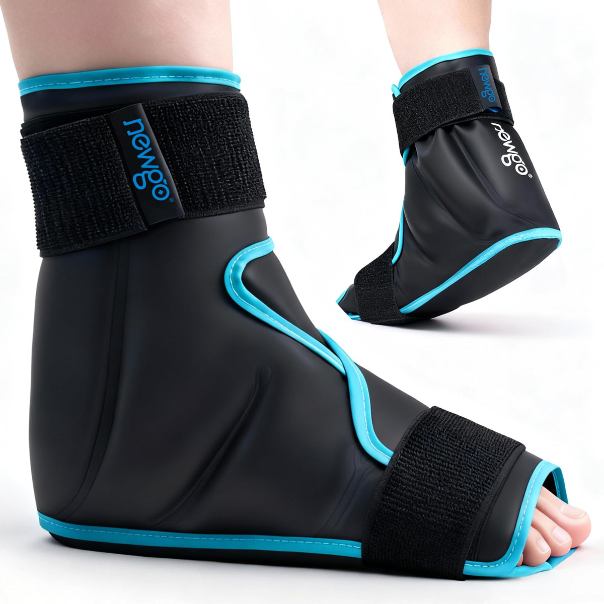 NEWGO Foot Ice Pack Wrap con cobertura 360 para tobillo y pie, alivio posible.