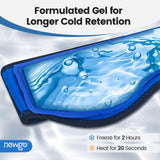 NEWGO Headache Ice Wrap terapias duales frías y calientes para alivio flexible.