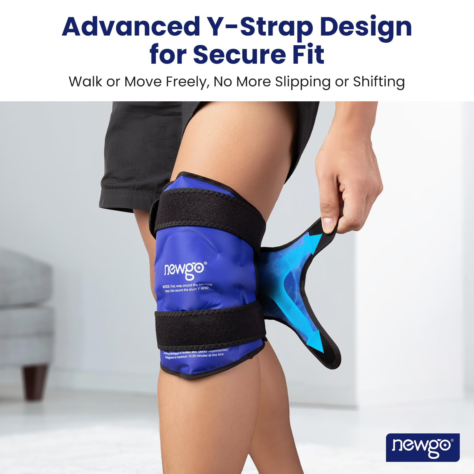 NEWGO rodilla: envoltura 360 grados para soporte completo