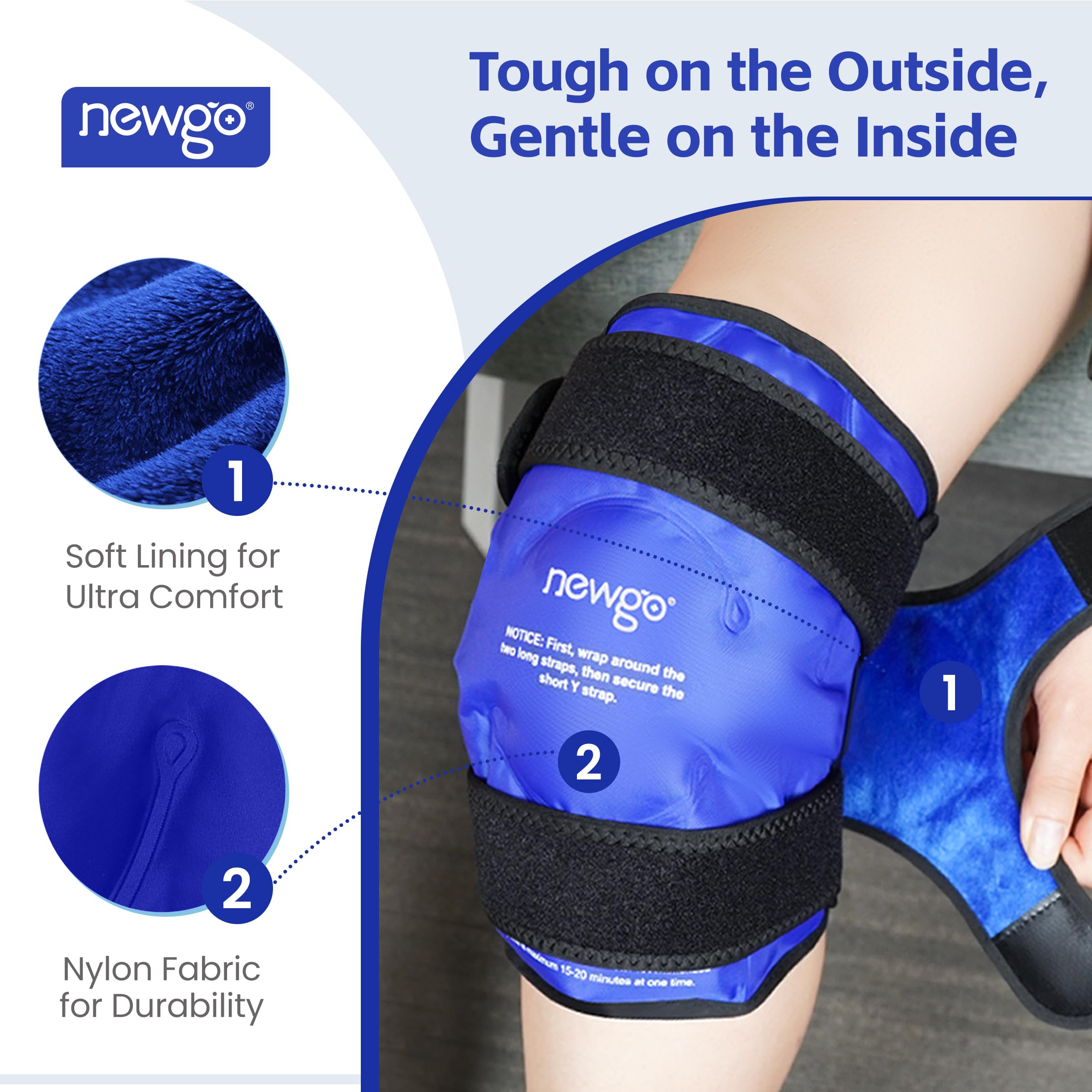 NEWGO rodilla: terapia de calor y frío para recuperación versátil